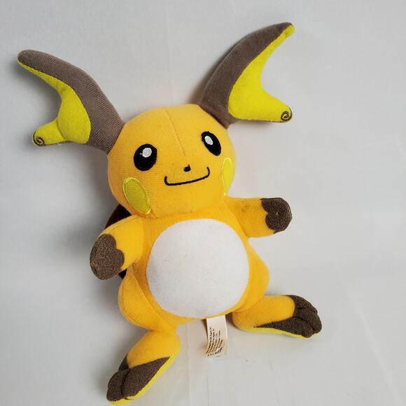Pokémon Raichu Plush Toy 9" Yellow Stuffed Animal Collectable - Picture 2 of 8